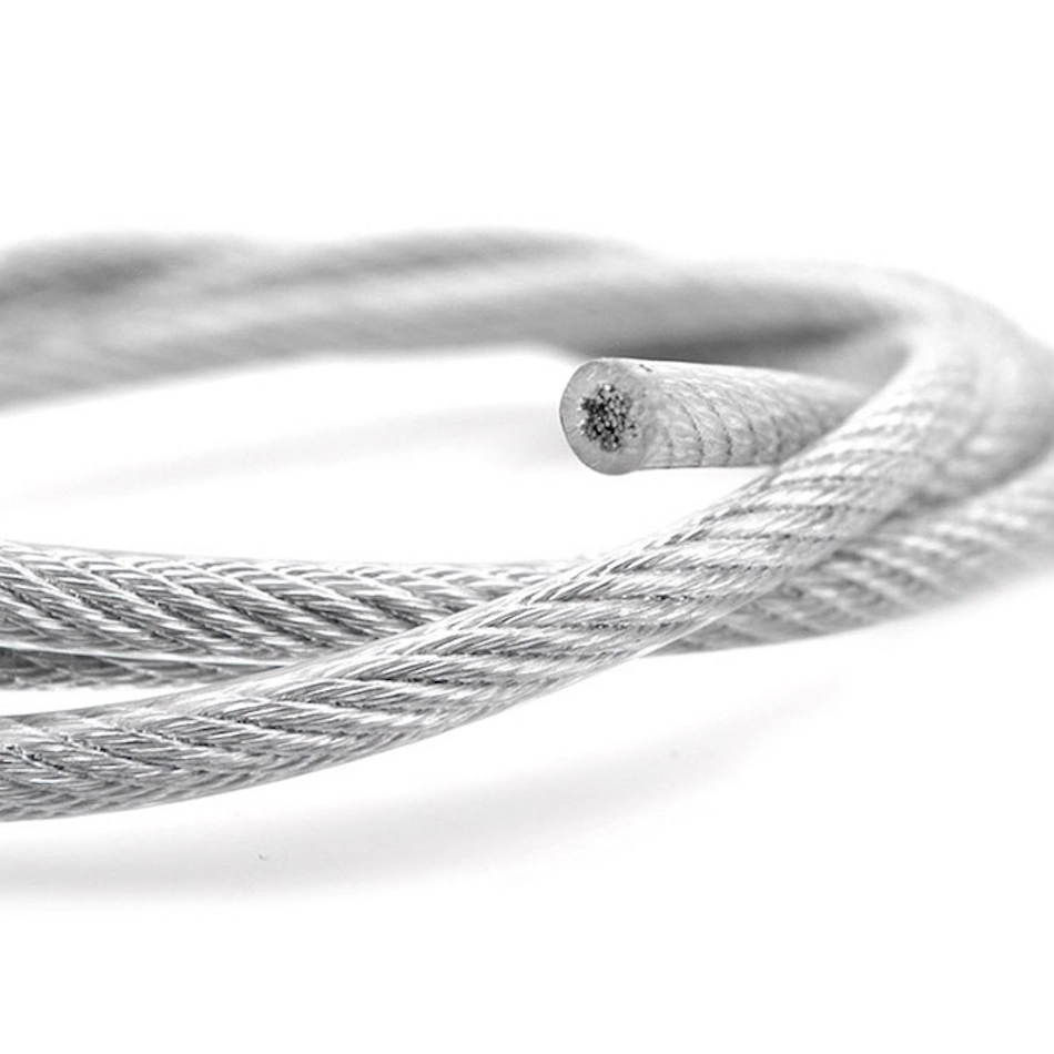 Nylon PVC Surface Coated Galvanized Stainless Steel Wire Rope