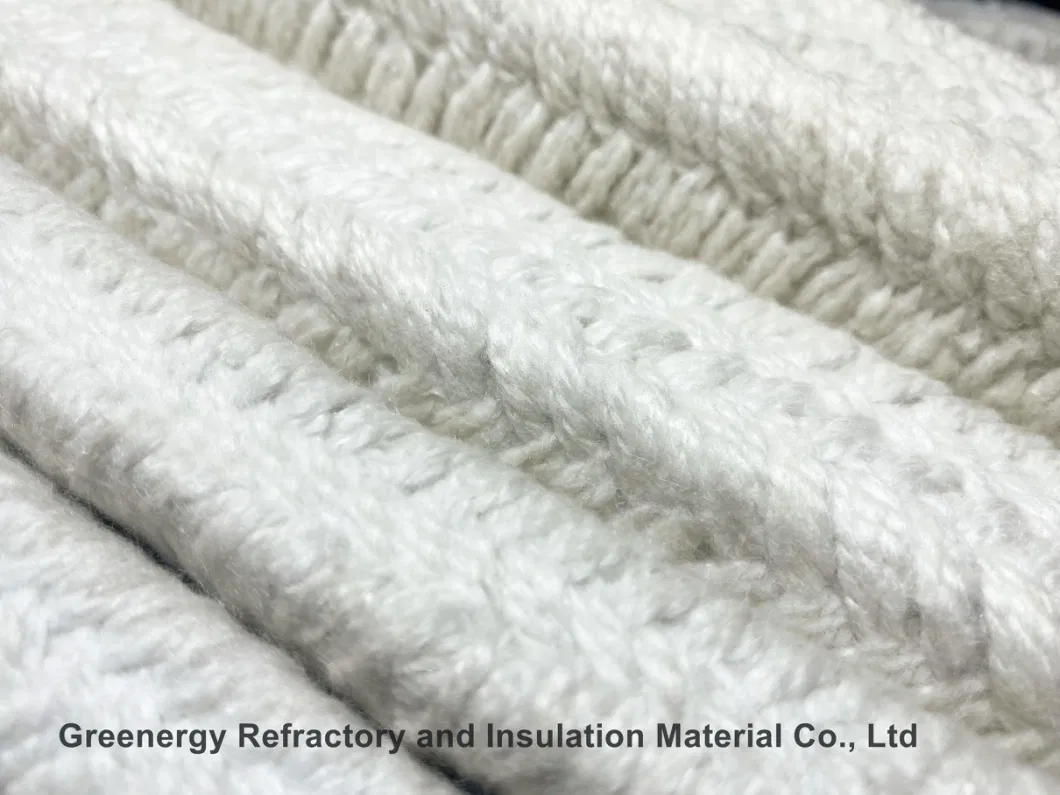 Greenergy Refractory Mineral Wool No Asbestos Ceramic Fiber Braided Twist Round Square Woven Rope with Ss Steel / Fibre Glass Wire Reinforce Ceramic Fiber Rope