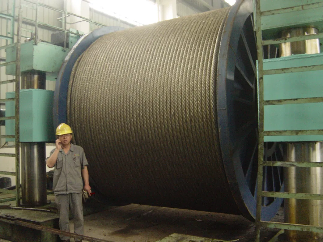 6X19+FC 6X19+FC 6X19s+Iwrc Galvanized/Ungalvanized Steel Wire Rope Cable for Marine Engineering Ship