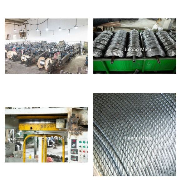 6mm Galvanized Steel Wire Rope 300m Wooden Reel Soft State