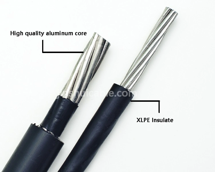 Low Voltage 35mm 70mm2 Overhead XLPE/PVC/PE Sheathed Aluminum Conductor ABC Service Drop Cable