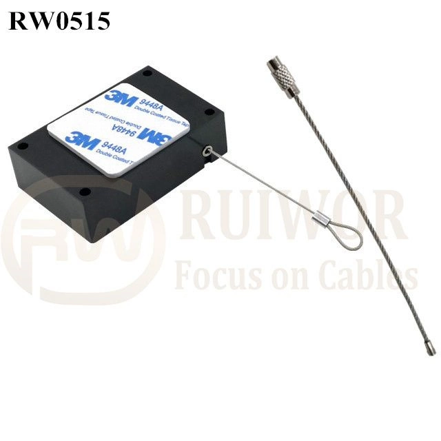 RW0515 Cuboid Anti Theft Pull Box with Size Customizable Wire Rope Ring Catch