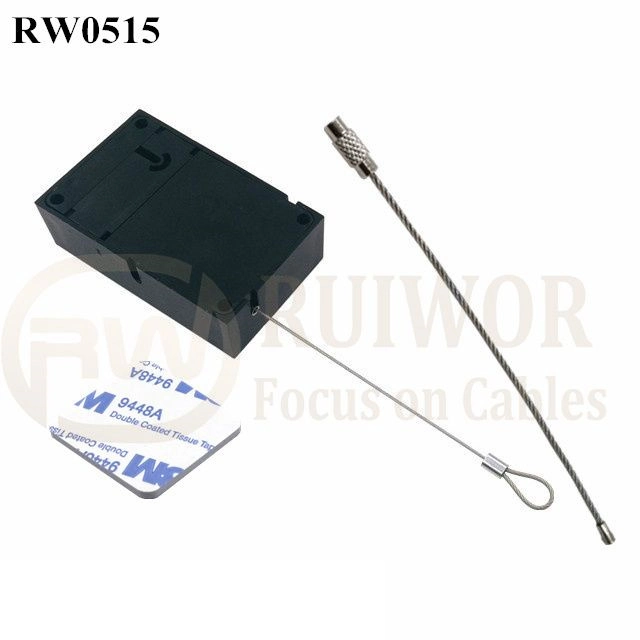 RW0515 Cuboid Anti Theft Pull Box with Size Customizable Wire Rope Ring Catch