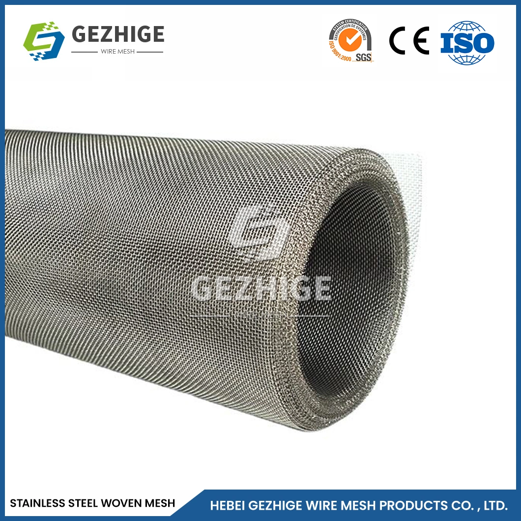 Gezhige Stainless Steel Wire Rope Net Manufacturers China Black Chicken Wire Mesh Plain Dutch Weave Technique Weaved Screen Stainless Steel Wire Mesh