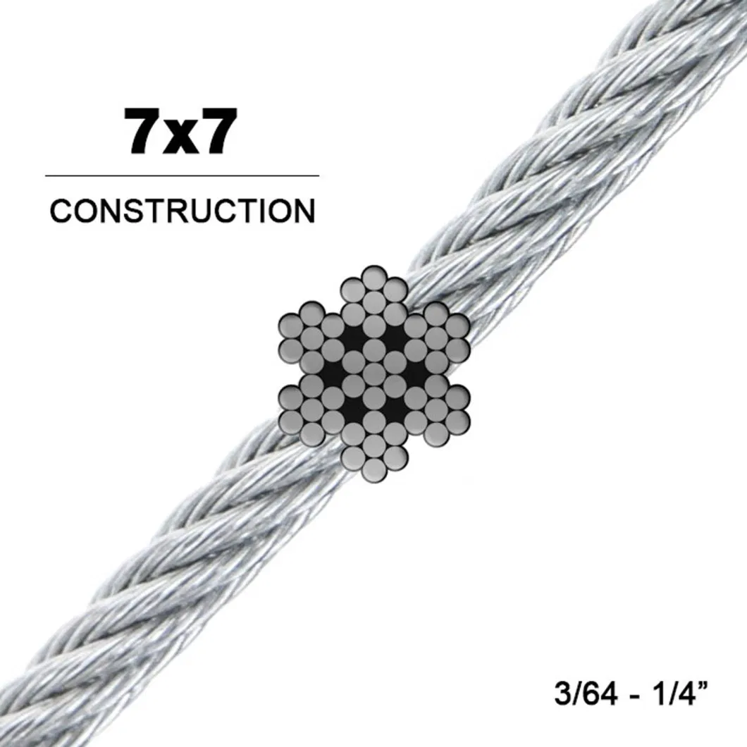 Factory Price Galvanized Steel Wire Rope 7X19