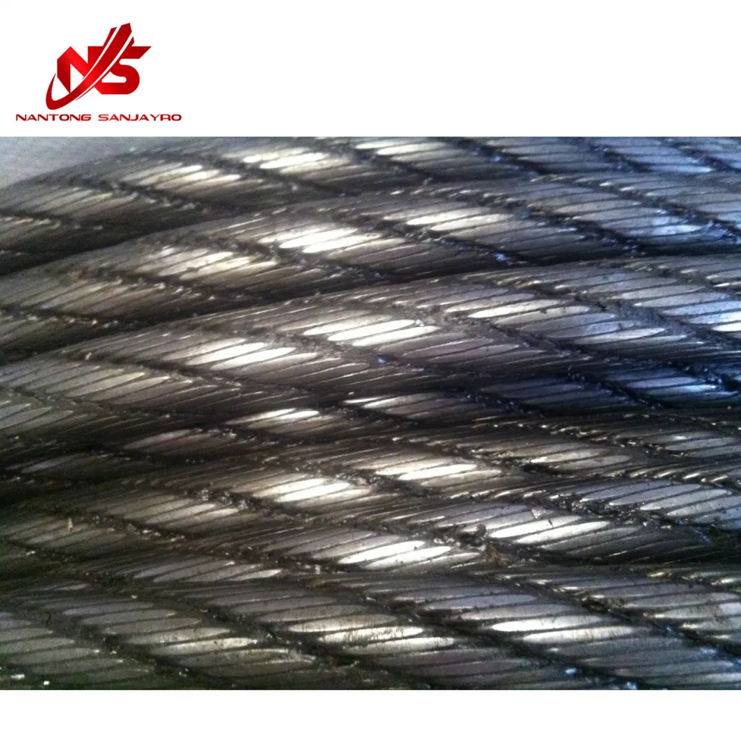 4V*39s+5FC Steel Wire Rope Ungalvanized Treatment Compacted Wire Cable