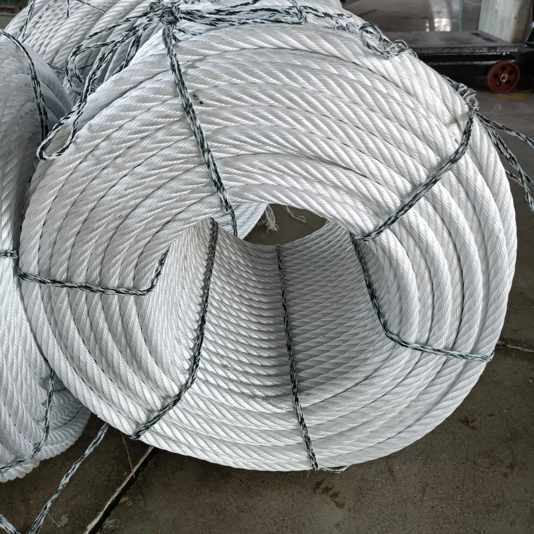 3/6 Strand Polypropylene /PP/Braided Polyester Combination Steel Wire Rope for Marine Rope