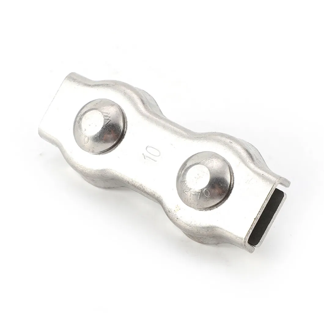 Stainless Steel Double Clamps Fastener for Wire Rope