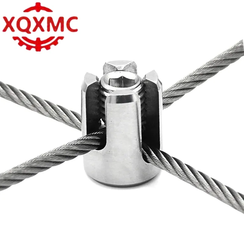 SS316 Wire Rope Clip Stainless Steel Cross Cable Clamps for Cable Railing