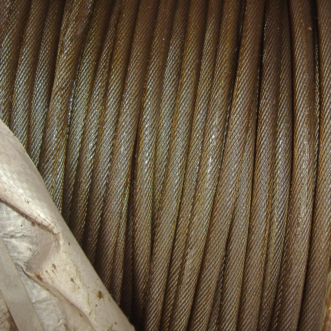 Yellow Grease 19X7/18*7+Iws Ungalvanized Steel Wire Rope Iron Cable Carbon Nantong