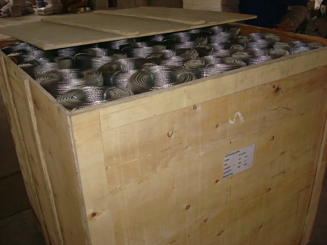 Soft Packin Galvanized Steel Wire Rope 6X24+7FC Jiangsu