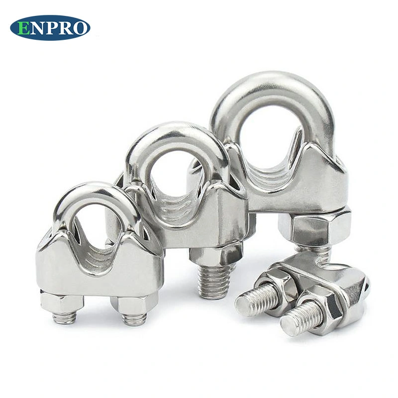 Marine Grade Stainless Steel DIN741 Wire Rope Clips Rigging Cable Clamp