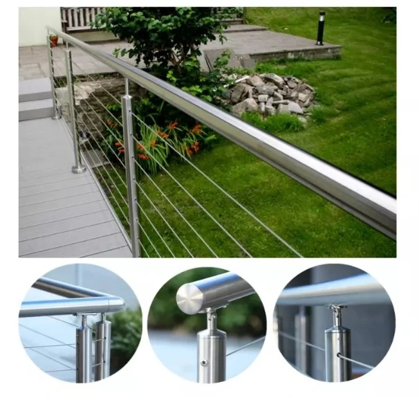 Stainless Steel Staircase Cable Balustrade Indoor Terrace Balcony Roof Deck Railing System