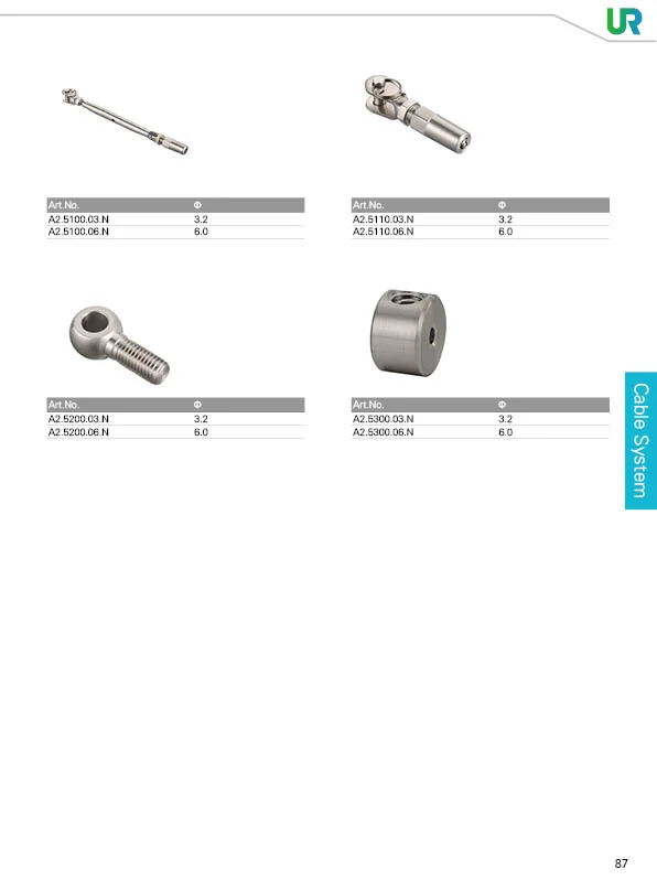 Stainless Steel Post Wire Rope Handrail Fittings