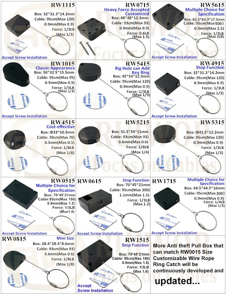 RW5415 Heart-Shaped Security Pull Box Plus Wire Rope Ring Catch