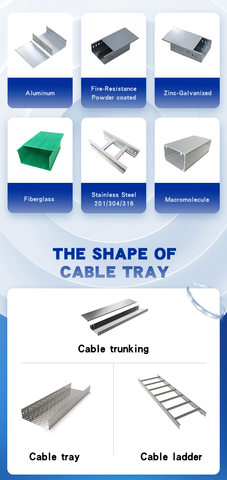 Anti Corrosion Hot Galvanized Steel Cable Tray Ladder for Cable Supporting System