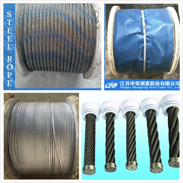 Non Rotating Steel Wire Rope 35W*7 35W*K7 High Quality Ungalvanized &amp; Galvanized Steel Cable