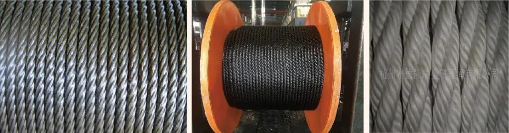 6X19+FC 6X19+FC 6X19s+Iwrc Galvanized/Ungalvanized Steel Wire Rope Cable for Marine Engineering Ship