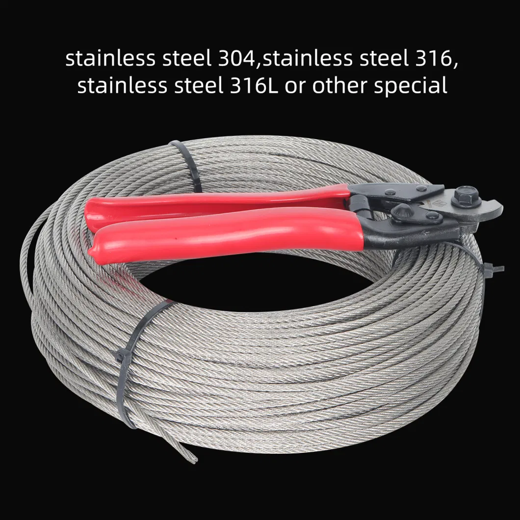 Stainless Steel Wire Rope Pressed with Thimble Ferrule and Snap Hook