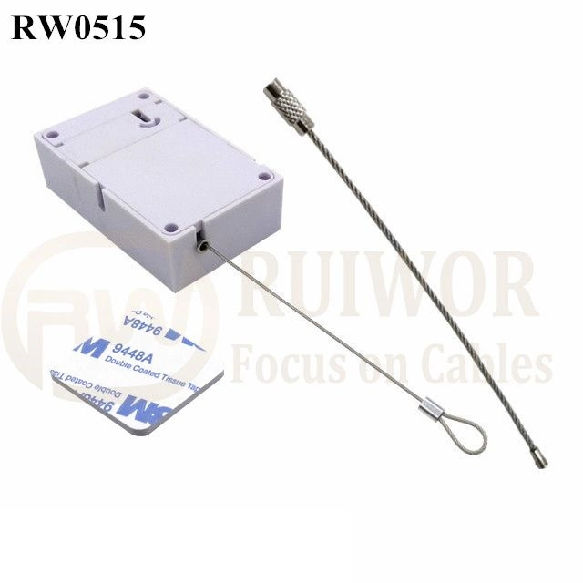 RW0515 Cuboid Anti Theft Pull Box with Size Customizable Wire Rope Ring Catch