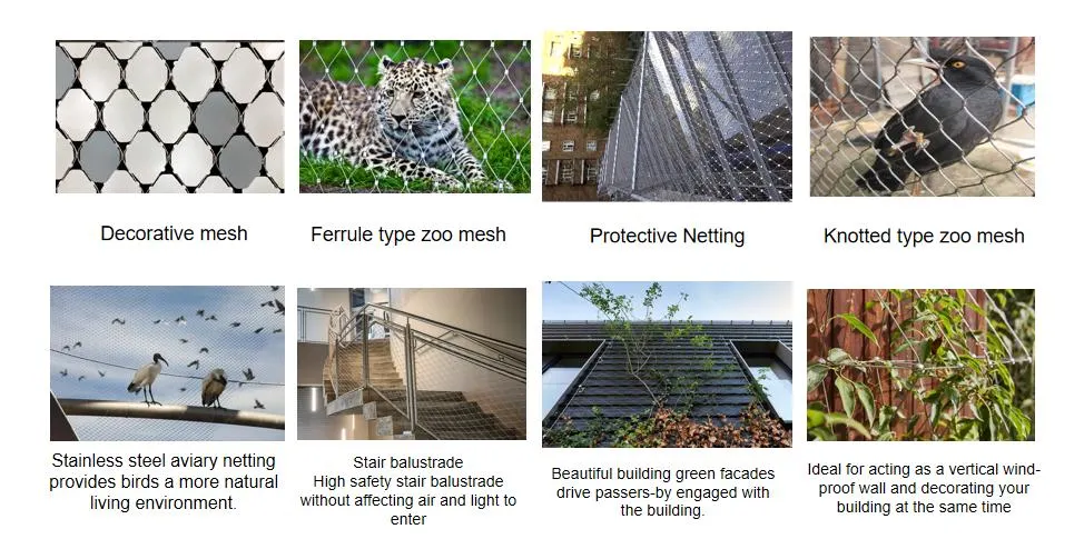 Decorative Protection Stainless Steel Wire Rope Net for Handrail Railing
