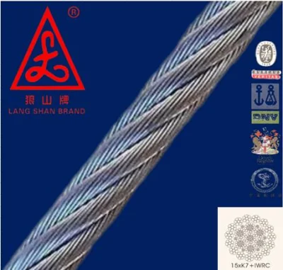 15SK7 galvanizado o Ungalvanized 20mm-60mm la rotación No utilizar cable de acero de grúa torre del sinfín de cuerda para perforar la máquina de ranura ISO2408