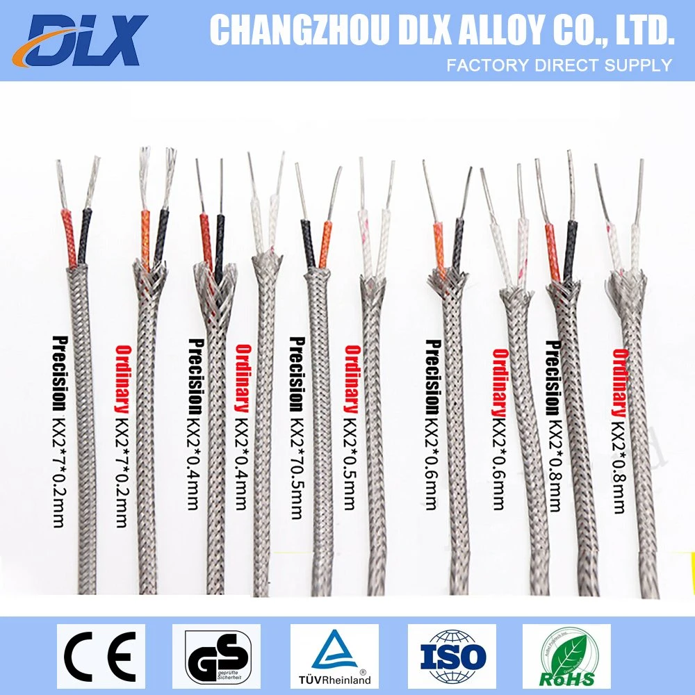 Type J Jx Fiberglass Insulation PVC Jacket Stainless Steel Shield Thermocouple Eextension Cable