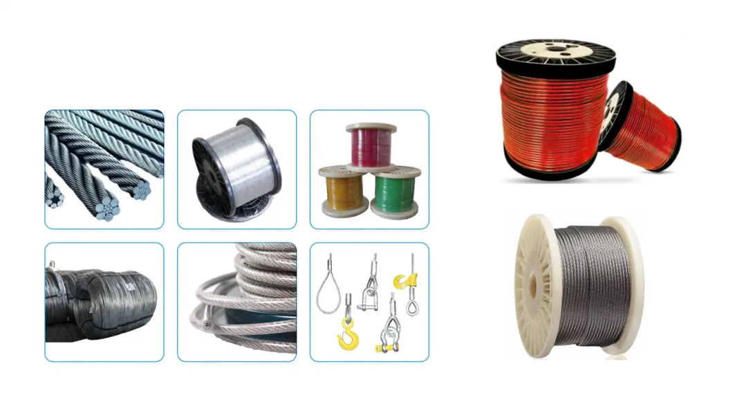 Galvanized Steel Stainless Steel Wire Rope Coated PVC Nylon in Multiple Colors