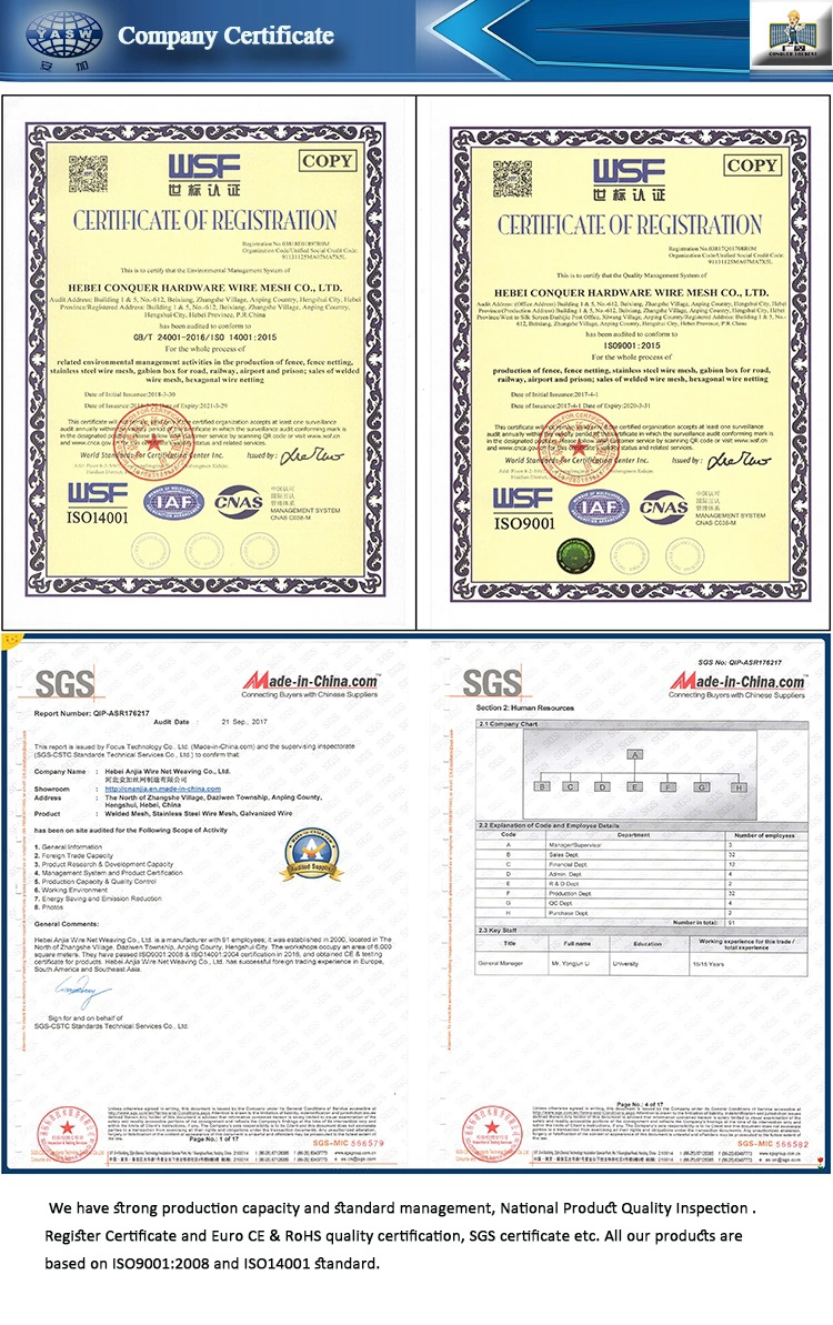 Heavy Zinc and Vinyl Coated Galvanized Stainless Steel Wire for Construction Materials