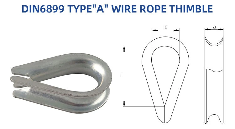 Wire Rope Thimble Metal and Stainless Steel Thimble DIN6899