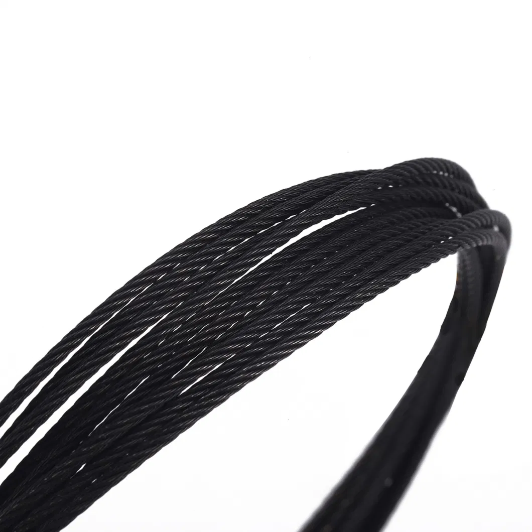 316 Material Stainless Steel Wire Rope Black Galvanized Cable