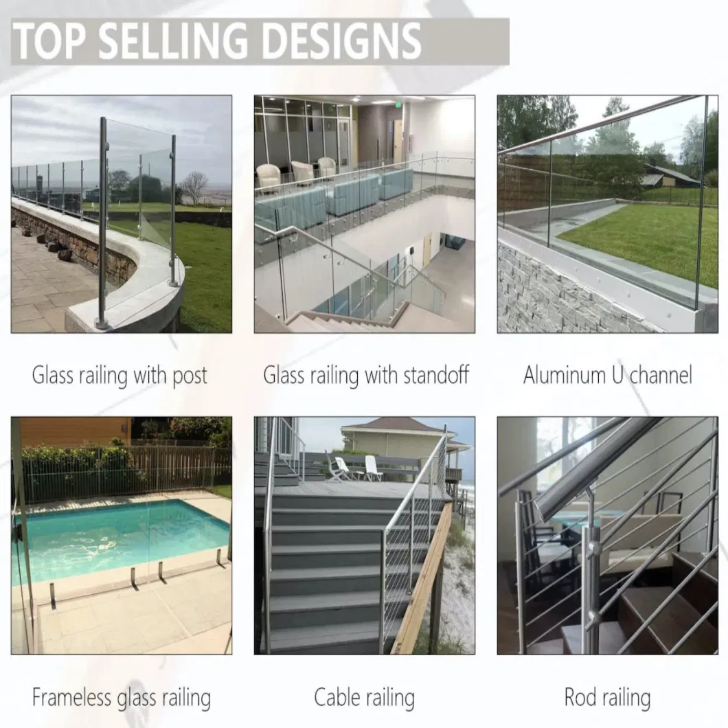 Cable Railing of Stainless Steel with Wire Rope Fittings Designed for Swimming Pool