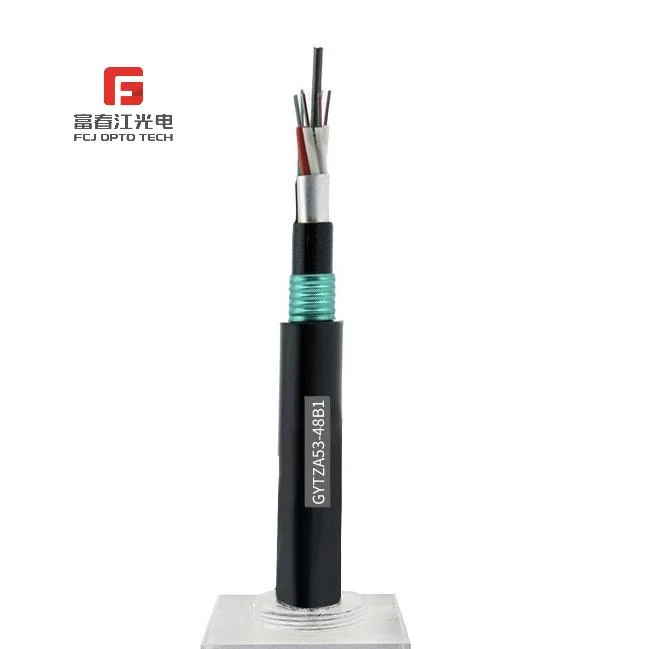 Fcj Factory Customized Flame Retardant Polyolefin Sheath Gytza Cable Manufacturing