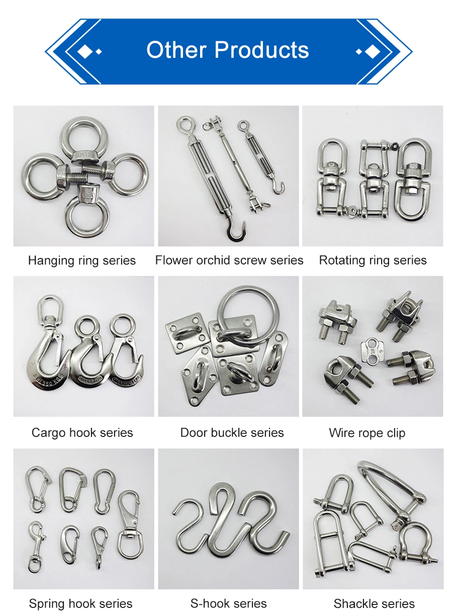 OEM Marine Rigging Hardware Stainless Steel 304/316 Wire Rope Thimbles Tube Rope Thimble