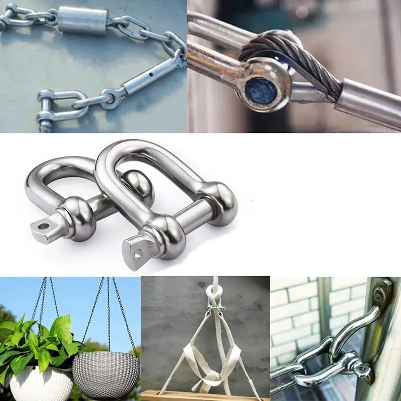 High Steel Hot Dipped Galvanized D Shackle for Lifting Rigging Wire Rope