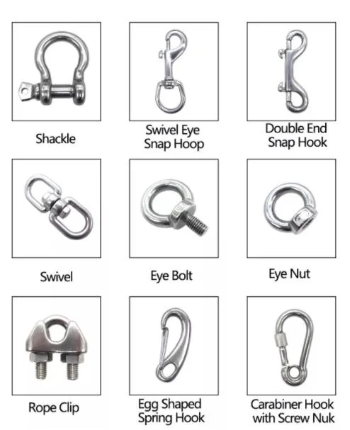 China Factory OEM Steel or AISI304/316 of JIS Wire Rope Clips with High Quality