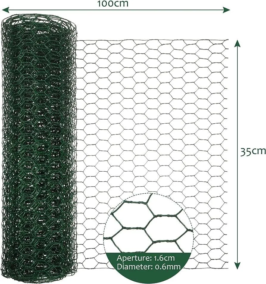 Pengxian Wire Mesh Hexagonal Chicken Wire China Factory 1 Inch Vinyl Coated Chicken Wire Used for T Post Chicken Wire Fence