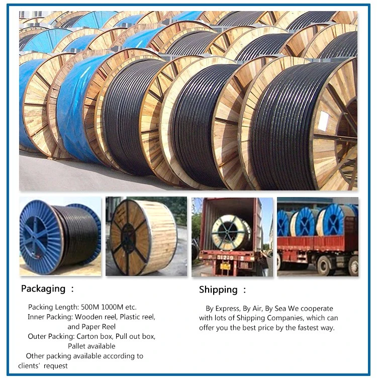 XLPE PVC Swa Power Cable Copper or Aluminium Steel Wire Armoured Underground Manufacturer 2 3 4 Core 10mm 16mm 150mm Electrical Cables