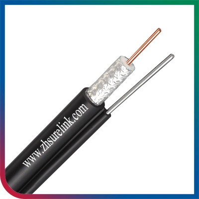 Manufacturer 75ohms Aerial CATV CCTV Rg11 M Coaxial Cable Communication Cable Rg11 with Steel Wire Messenger Rg11/M