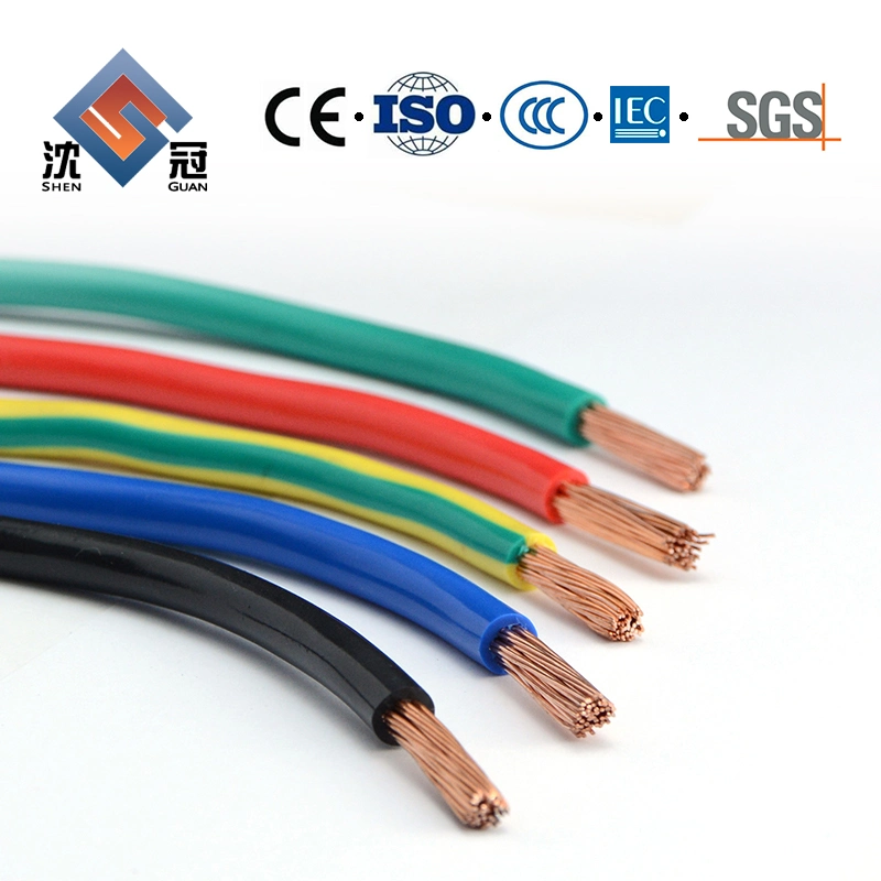 Shenguan High Quality Copper Conductor 10mm 16mm 25mm Electric Flex PVC Coated Hook-up Wire Cable Electric Cable Wiring Cable