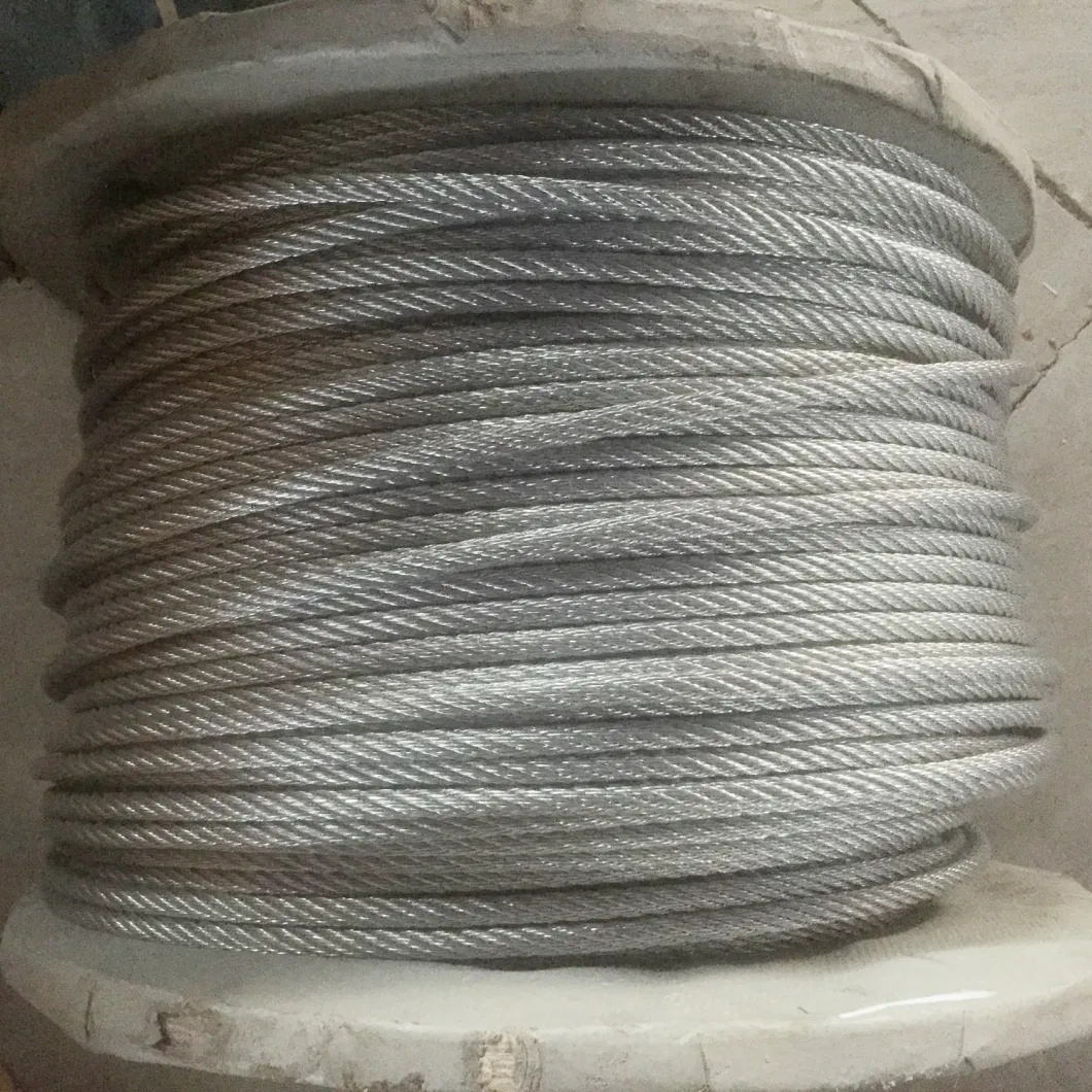 Hot-Dipped Galvanized 6X7+Iws Steel Cable Electric Galvanized 6X7+FC Wire Rope