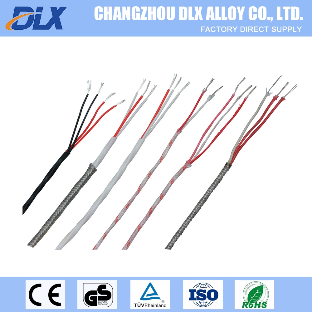 Type J Jx Fiberglass Insulation PVC Jacket Stainless Steel Shield Thermocouple Eextension Cable