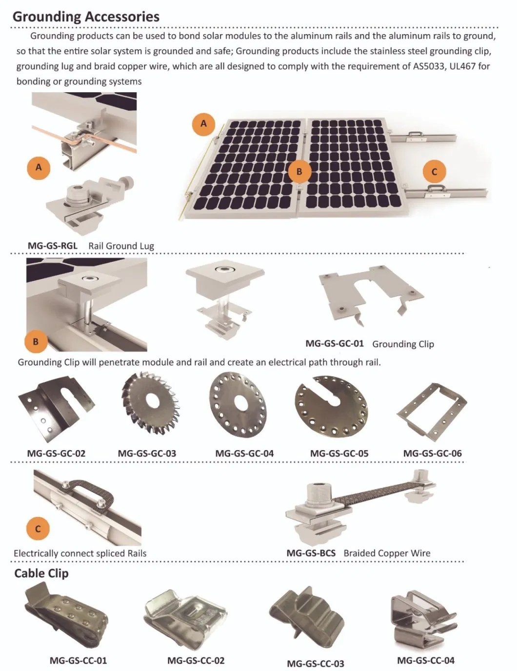 China Stainless Steel Solar Bracket Cable Clip