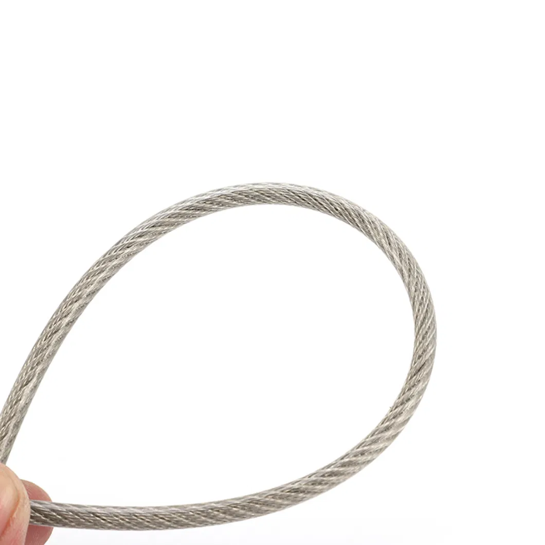 Stainless Steel Wire Rope Coated with Transparent PVC Hanging Usage