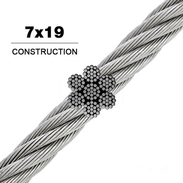 7*19 Stainless Steel Wire Rope Aircraft Cable En 12385