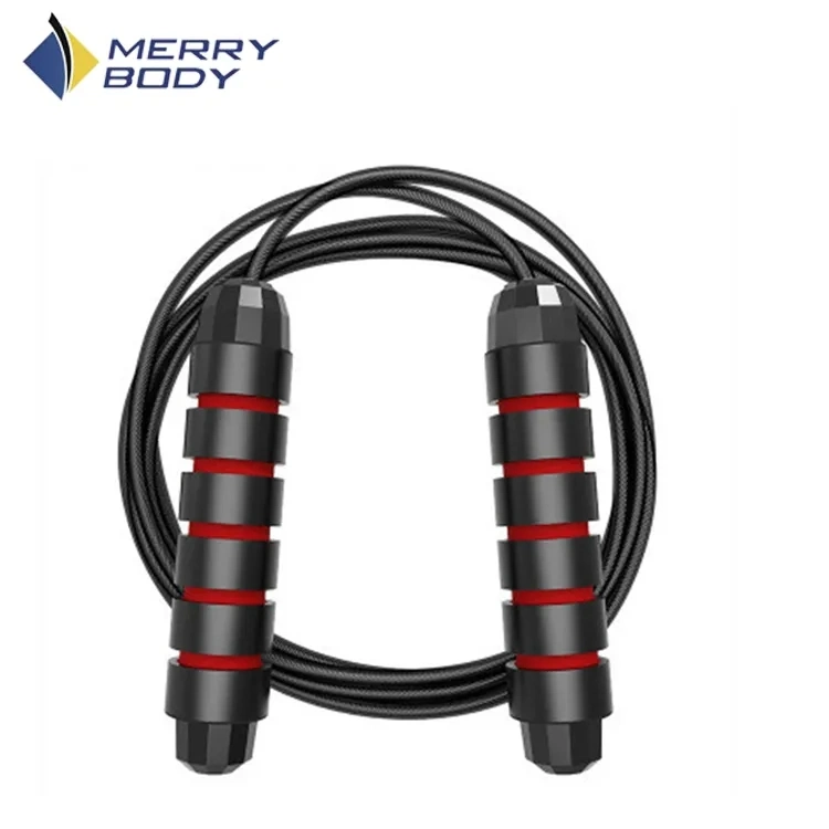 Fitness Workout Weighted Handle PVC Coated Steel Wire Adjustable Speed Skipping Rope Jump Rope