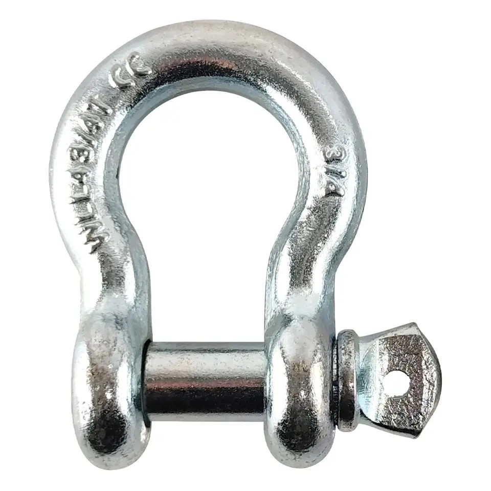 High Steel Hot Dipped Galvanized D Shackle for Lifting Rigging Wire Rope