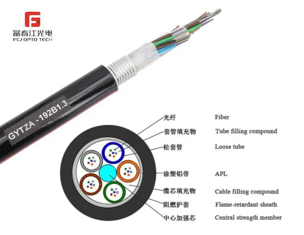 Fcj Good Flame Retardant Properties Gytza Fiber Optic Cable