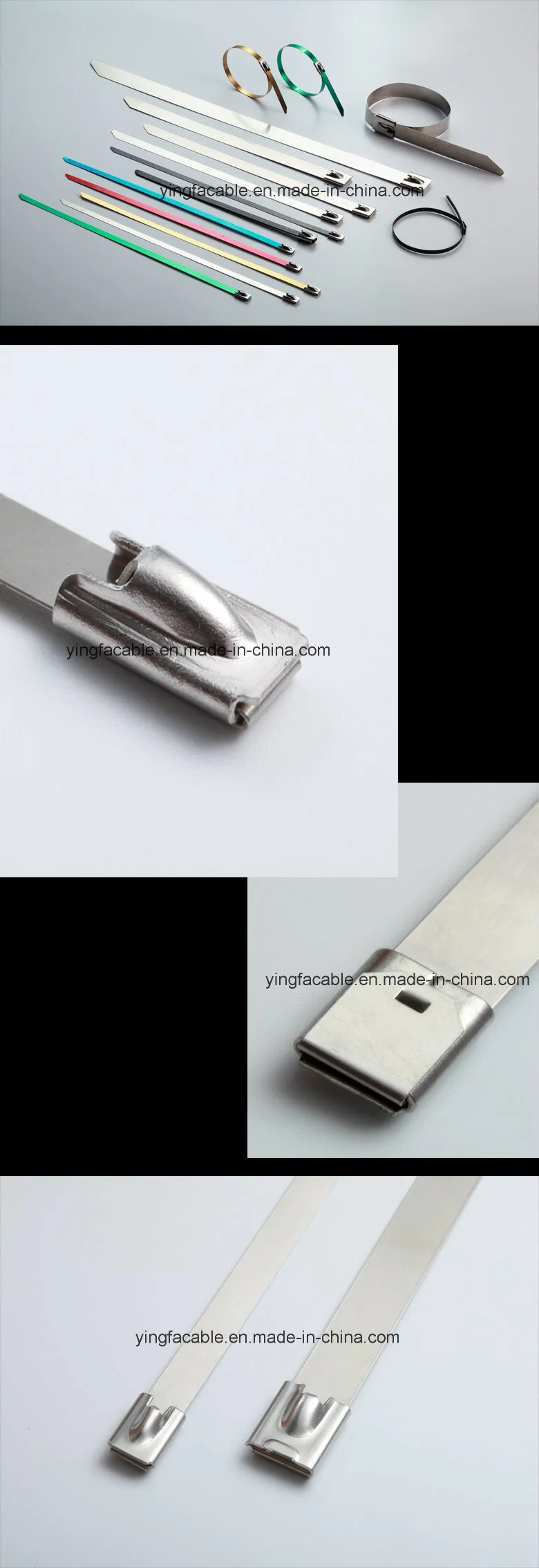 304 316 Stainless Steel Ball Locked Cable Ties with PVC Coated
