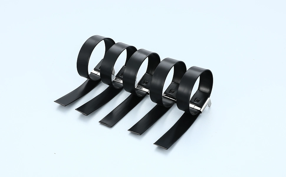 Stainless Steel Cable Tie-304 316 L Type PVC Coated Tie with Wing Lock Zip Tie